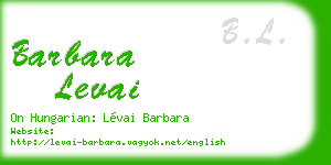 barbara levai business card