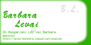 barbara levai business card